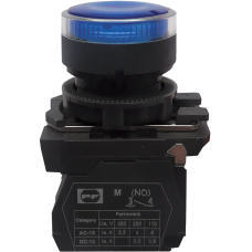 Выключатель кнопочный пластиковый FP5-AW3661110 1NO (голубой)