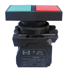Выключатель кнопочный пластиковый FP5-AW8325230 1NO 1NC (зел-красный)