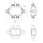 Коробка розподільча з клемником WBS-61 IP-68 TAKEL