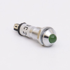 Светодиодный индикатор металлический AD22B-8 220v AС, зеленый