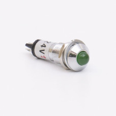 Светодиодный индикатор металлический AD22B-8 24v AС/DС, зеленый