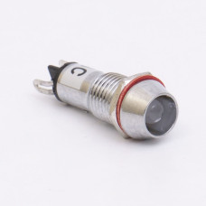 Светодиодный индикатор металлический AD22C-10 220v AС, белый