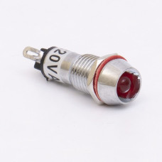 Светодиодный индикатор металлический AD22C-10 220v AС, красный