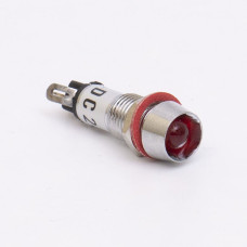 Светодиодный индикатор металлический AD22C-10 24v AС/DС, красный
