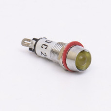 Светодиодный индикатор металлический AD22C-10 24v AС/DС, желтый