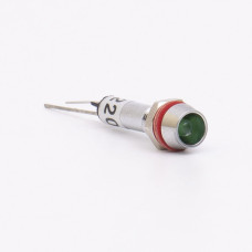 Светодиодный индикатор металлический AD22C-6 220v AС, зеленый