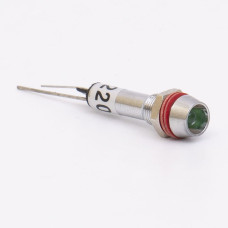 Светодиодный индикатор металлический AD22C-8 24v AС/DС, зеленый