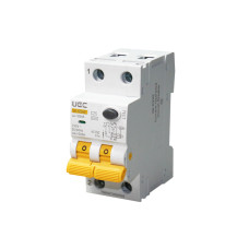 Автомат диференційного захисту SB-R9NE 2P C 25A  100mA Tип AC  6kA UEC