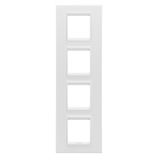 Рамка Chorusmart LUX 2+2+2+2M вертикальна металева сатиновий білий GEWISS