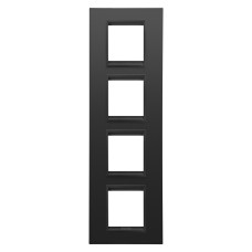 Рамка Chorusmart LUX 2+2+2+2M вертикальна металева сатиновий чорний GEWISS
