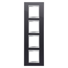 Рамка Chorusmart LUX 2+2+2+2M вертикальна тонер чорний GEWISS