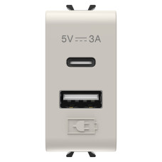 Розетка 2хUSB Chorusmart A+C TYPE 5V 3A 1M бежевий GEWISS