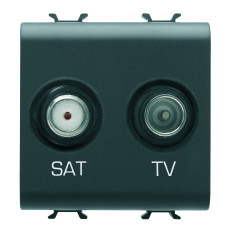 Розетка TV+SAT Chorusmart 2M чорний GEWISS