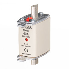 Предохранитель Ножевой Vector VS GENESIS NH00 40А 500V AC gG