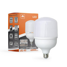 Лампа світлодіодна високопотужна ЕВРОСВЕТ 40Вт 4200К (VIS-40-E27)
