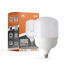 Лампа светодиодная высокомощная ЕВРОСВЕТ 50Вт 6400К (VIS-50-E27)