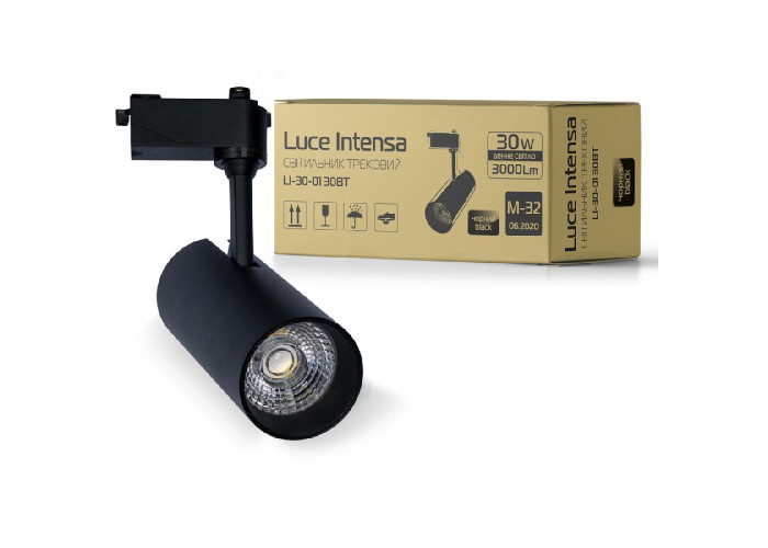 Світильник трековий Luce Intensa LI-30-01 30Вт 4200К чорний