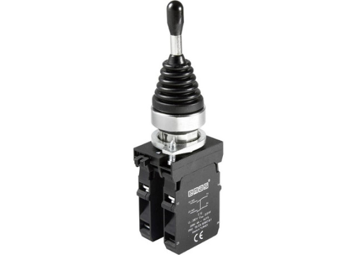 Кнопка-джойстик 4-позиційна без фіксації (2НО+2НО) - пластик IP65 ...