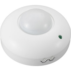 Датчик движения инфракрасный потолочный e.sensor.pir.07.white(белый), 360°, IP20