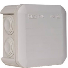 Коробка розподільча Obo Bettermann T 40, 90х90х52, IP 55, світлосіра, з кабельними вводами