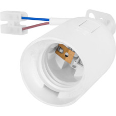 Патрон пластиковый подвесной e.lamp socket pendant..E27.pl.white, Е27, с кабелем 15см и клеммной колодкой, белый