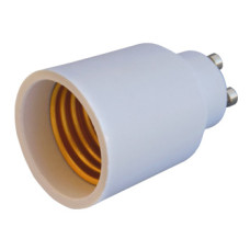 Переходник e.lamp adapter.GU10/Е27.white, из патрона GU10 на Е27, пластиковый