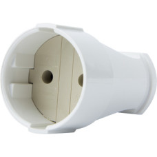 Розетка переносна e.socket.001.10.white, без з/к,10А біла