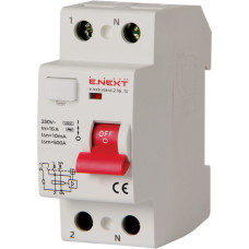 Выключатель дифференциального тока e.rccb.stand.2.16.10 2р, 16А, 10mA
