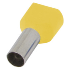 Ізольований наконечник e.terminal.stand.te.2.1.5.yellow (TE1508 yellow) 2x1,5  кв.мм, жовтий