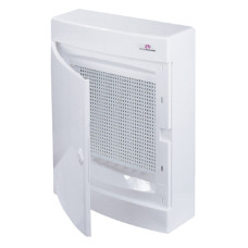 Щит пласт. зовнішн. вик. ECT24 MEDIA-PO (перф.панель, білі дверцята)