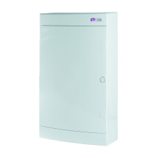 Щит пласт. зовнішн. вик. ECT36PO MEDIA (4xRJ, розетка 230V, білі дверцята)