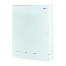 Щит пласт. зовнішн. вик. ECT 3x18PO MEDIA-MOD (DIN_18 мод., 8xRJ, розетка 230V, білі дверцята)