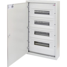 Щит металевий WRP18-4 (4х18 мод., 72мод., пластик. фальш-панель, IP30, зовнішн. вик.)