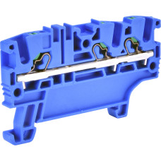 Клемма пружинная ESH-EFC.2/1+2B (2,5 мм2, синяя, 1вх.+2вых., push-in)