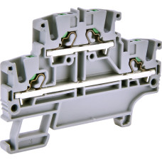 Клемма пружинная двухуровневая ESH-EFD.2 (2,5 мм2, серая, push-in)