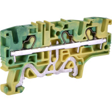 Клемма пружинная заземляющая ESH-EFCE.4/1+2 (4 мм2, желто-зел., 1вх.+2вых., push-in)