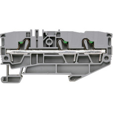 Клемма пружинная ESH-EFC.6/1+2 (6 мм2, серая, 1вх.+2вых., push-in)