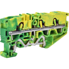 Клемма пружинная заземляющая ESH-EFCE.6/1+2 (6 мм2, желто-зел., 1вх.+2вых., push-in)