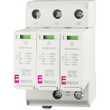 Обмежувач перенапруги ETITEC SM T12 300/12,5 (3+0, 3p, TNC) RC