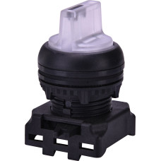 Вимикач поворотн. EGS2I-N-W (2-х поз., з фікс. з підсв. 0-1, 45°, безбарвний)