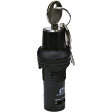 Перемикач поворотн. монобл. ECK3-N30-20 (2NO, 3-х поз., з фікс. 1-0-2, 30°, чорн., з ключем)