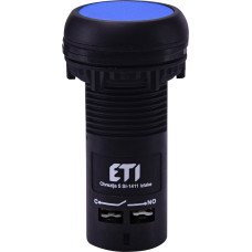 Кнопка моноблочна заглиблена ECF-10-B (1NO, синя)