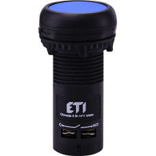 Кнопка моноблочна заглиблена ECF-11-B (1NO+1NC, синя)