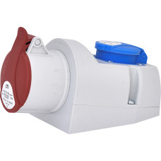 Розетка комбінована (силовий роз`єм) EZCZ-S-1653  IP44 (16A, 400V/230V, 3P+N+PE /  EE 16S Schuko)