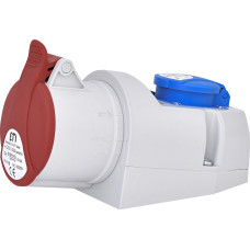 Розетка комбінована (силовий роз`єм) EZCZ-S-3253  IP44 (32A, 400V/230V, 3P+N+PE / EE 16S Schuko)