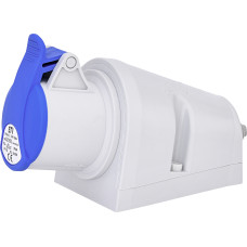 Розетка настінна (силовий роз`єм) EZ-1632  IP44 (16A, 230V, 2P+PE)