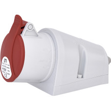 Розетка настінна (силовий роз`єм) EZ-1653  IP44 (16A, 400V, 3P+N+PE)
