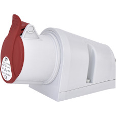 Розетка настінна (силовий роз`єм) EZ-3243  IP44 (32A, 400V, 3P+PE)