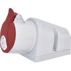 Розетка настінна (силовий роз`єм) EZ-3253  IP44 (32A, 400V, 3P+N+PE)