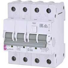 Диф. автоматичний вимикач KZS-4M 3p+N C 13/0,03 тип A (6kA)